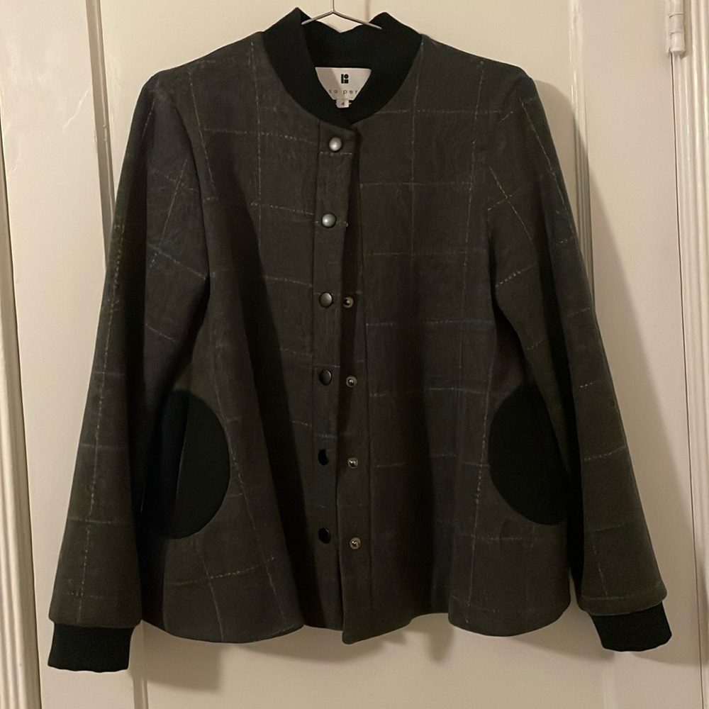 Lisa Perry Wool + Silk lined Plaid Jacket